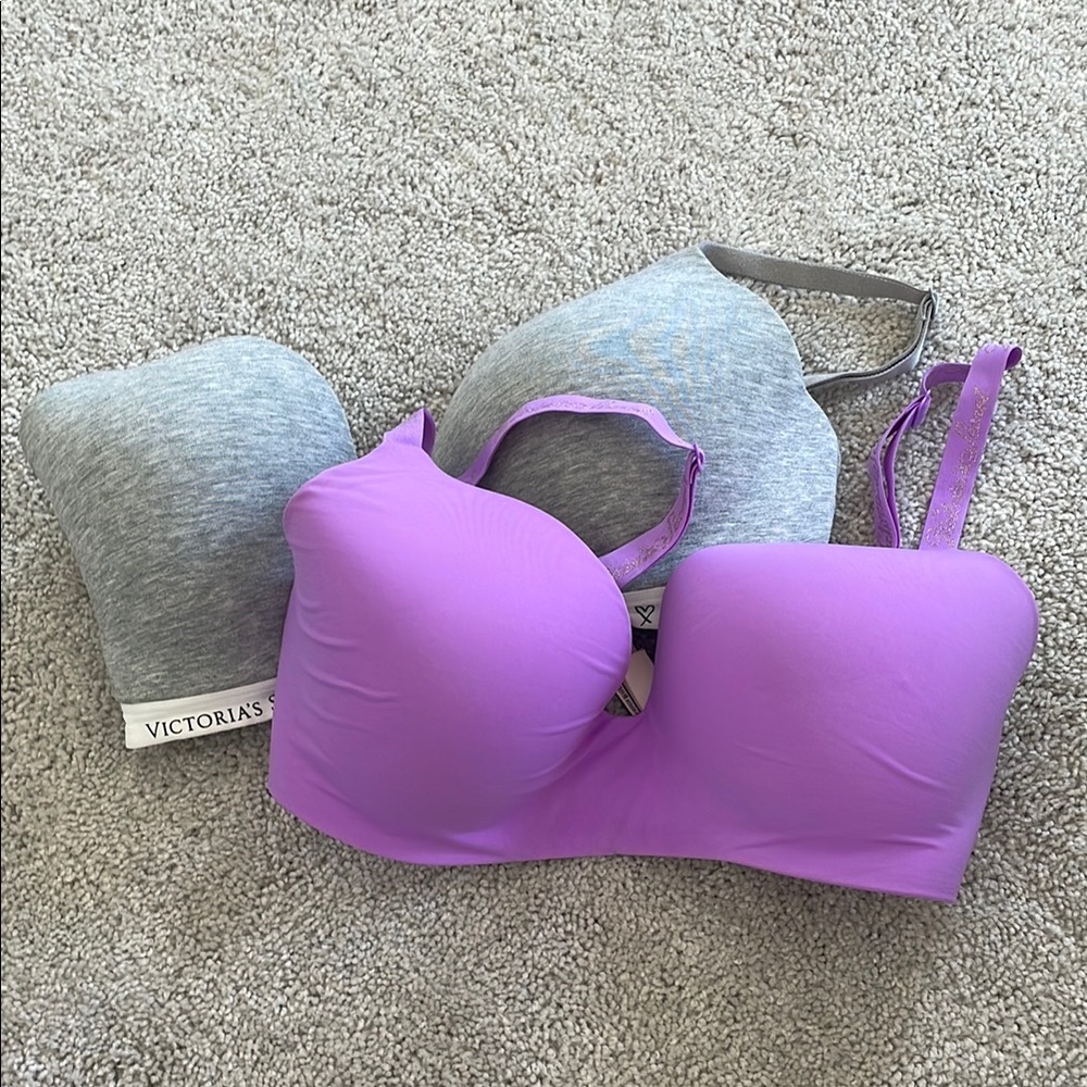 Victoria's Secret Purple and Gray Women's Bras